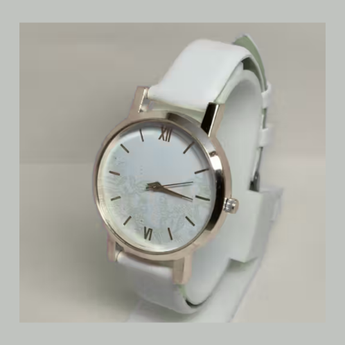 Stylish Flower Design Leather Belt Watch for Women